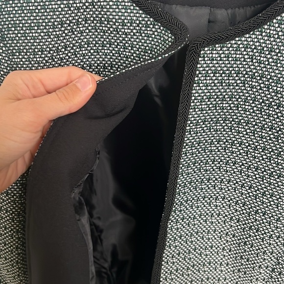 Tahari Arthur S. Levine braided trim green and black suit jacket size 8 - Picture 7 of 11